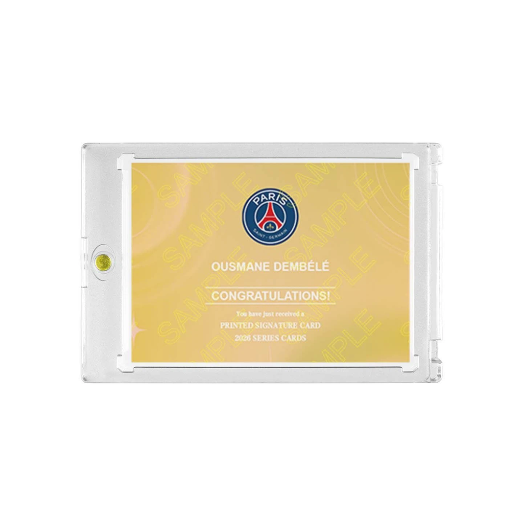 Désiré Doué PSG Patch Memorabilia Football Card Fan Made, With Magnetic Protective Card Case